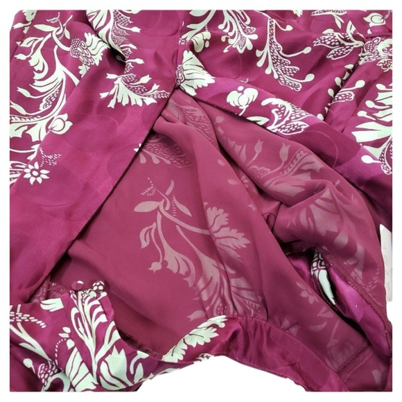 J. Crew Collection Silk Ruffle Sleeve High-Neck Dress Purple Floral Size 4 NWT - Picture 15 of 16